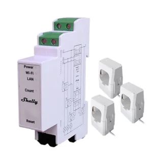Shelly Pro 3EM-400A (3-Phase Electricity Monitor) With Three 400A Clamps
